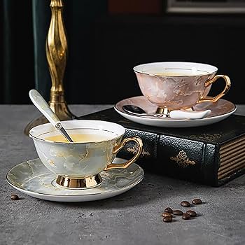ティーとコーヒー高級ボーンチャイナコーヒーカップセット磁器ティー9セット新品9点 Amazon.co.jp: ボーンチャイナ（骨磁器）コーヒーカップ